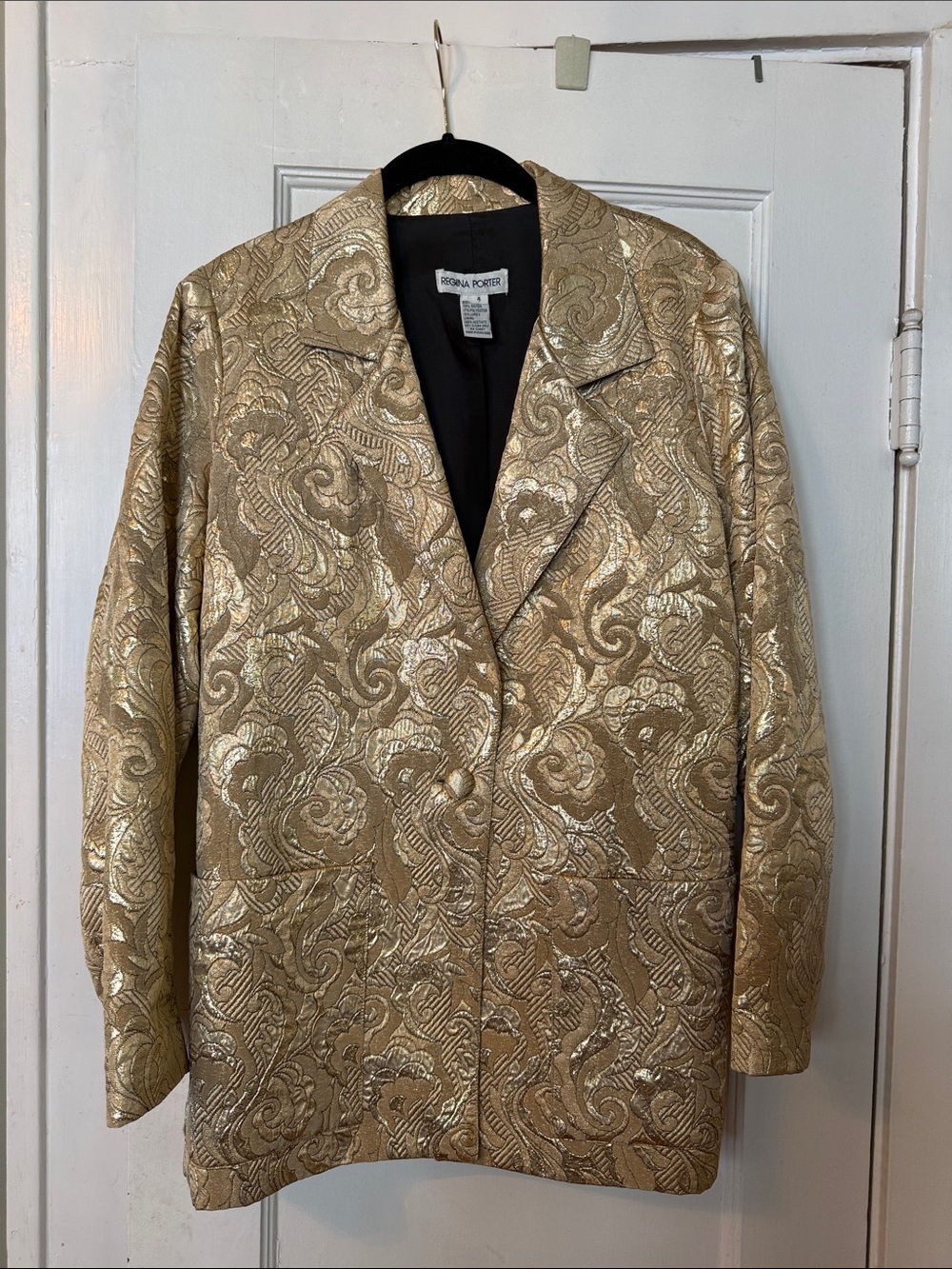 Regina Porter Gold Brocade Evening Jacket